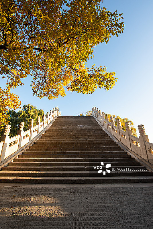 金秋玉带桥图片素材