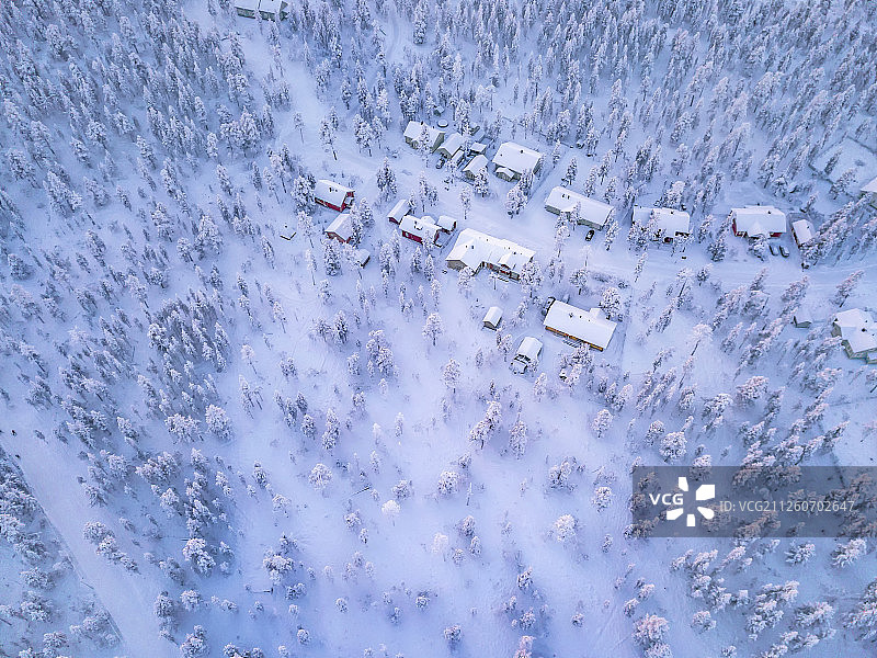 北欧芬兰萨利色尔卡-冰雪奇缘图片素材