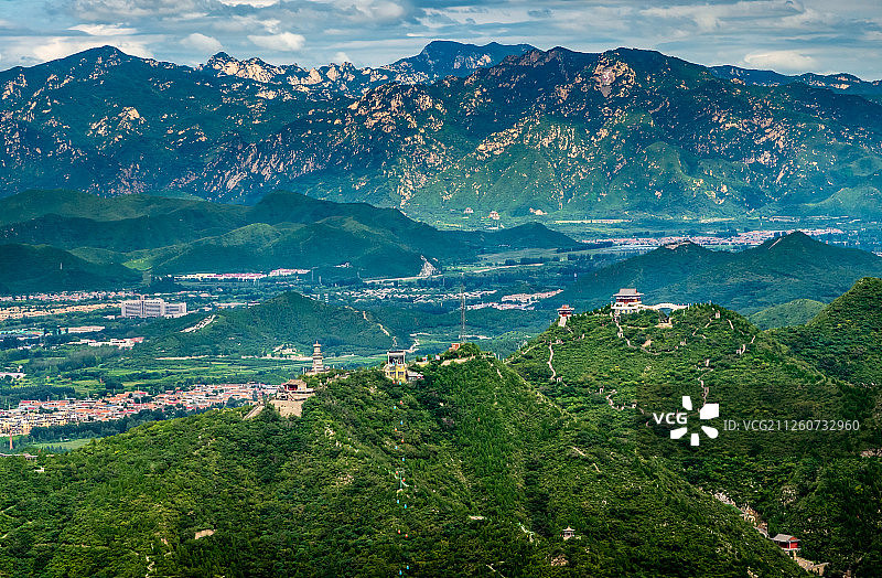 北京密云冶仙塔航拍图片素材