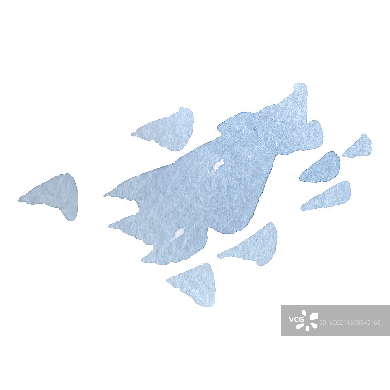 抽象水彩纸飞溅形状孤立绘图。插图水彩画为背景。图片素材