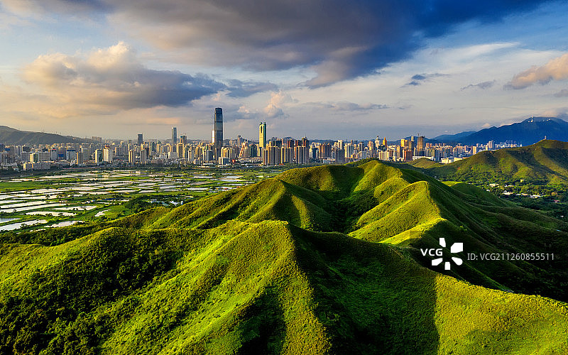 从香港角度看大湾区核心深圳图片素材