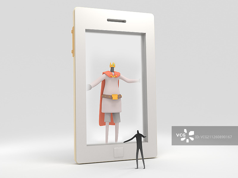 手机-照镜子图片素材