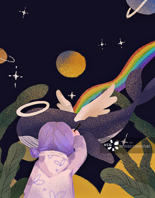 绘画星空图片素材