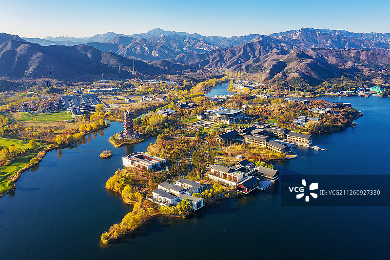 北京市怀柔雁栖湖自然风光图片素材