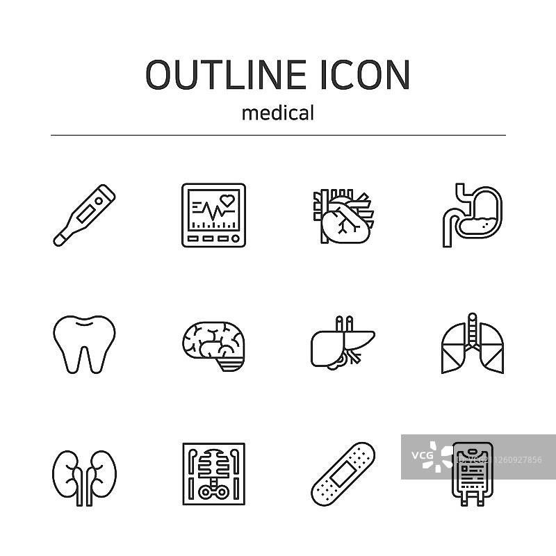 医疗和化妆品图标集现代矢量图005图片素材