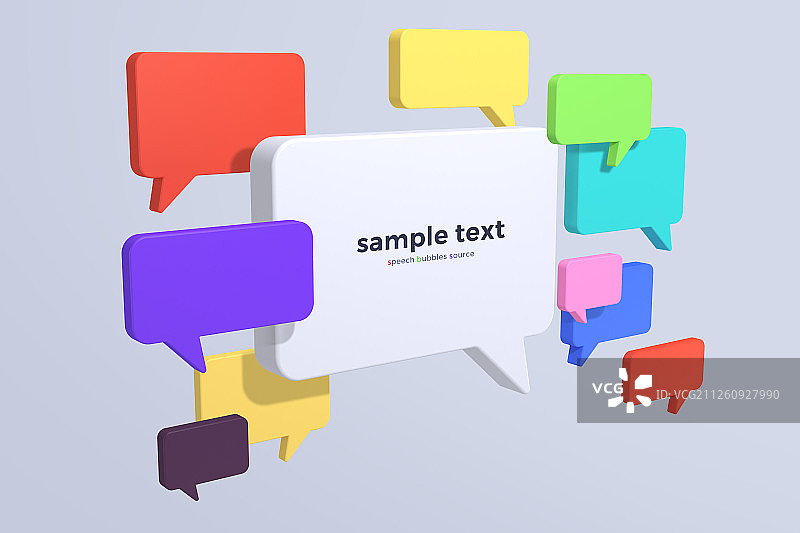 彩色对话气泡沟通概念图片素材