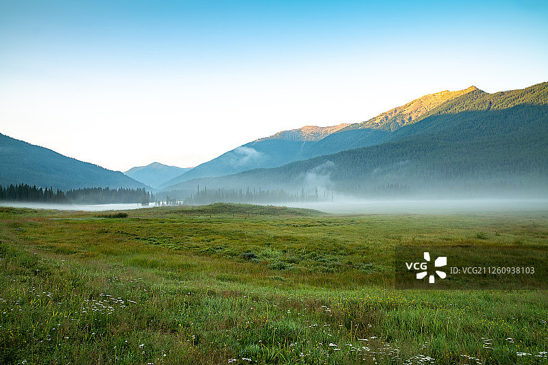 新疆喀纳斯神仙湾图片素材