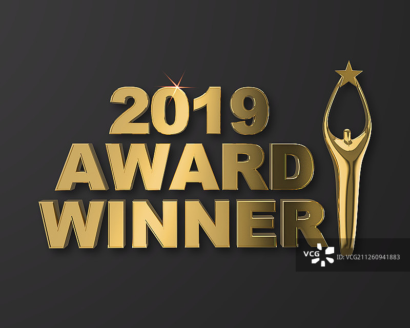 2019年金色奖杯3D图形图片素材