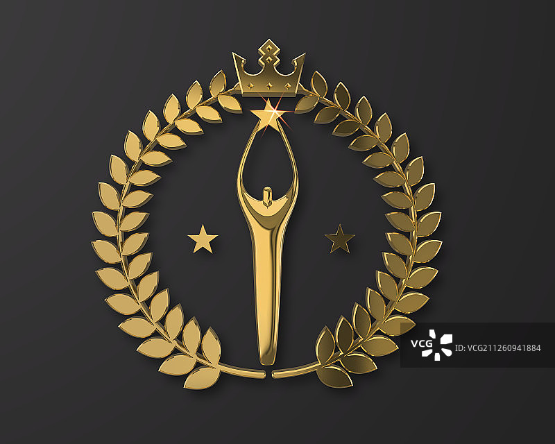 2019年金色奖杯3D图形图片素材