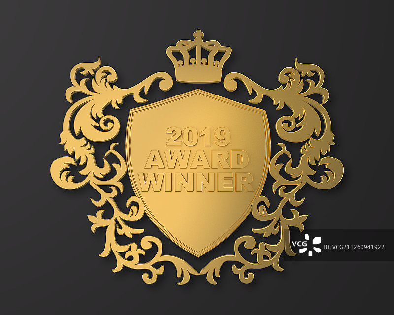 2019年金色奖杯3D图形图片素材