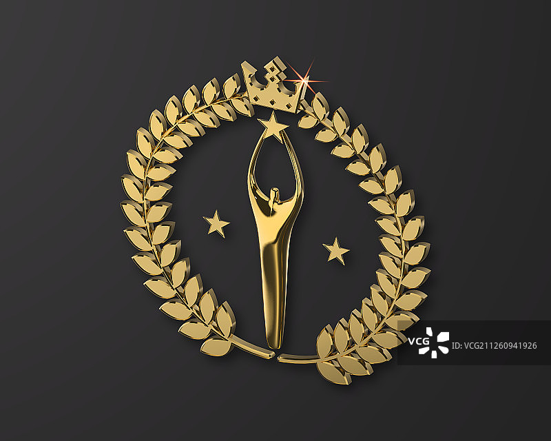 2019年金色奖杯3D图形图片素材