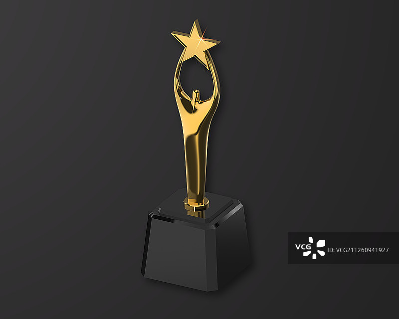 2019年金色奖杯3D图形图片素材