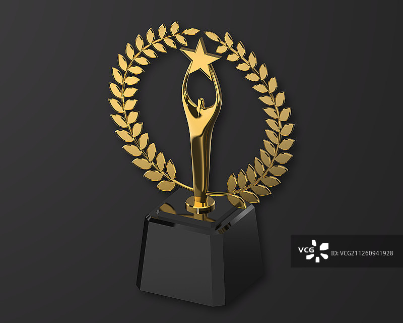 2019年金色奖杯3D图形图片素材