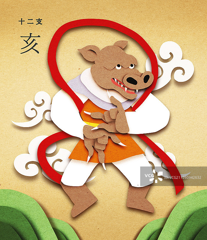 纸、纸艺、生肖、动物、传统文化、猪、猪年图片素材