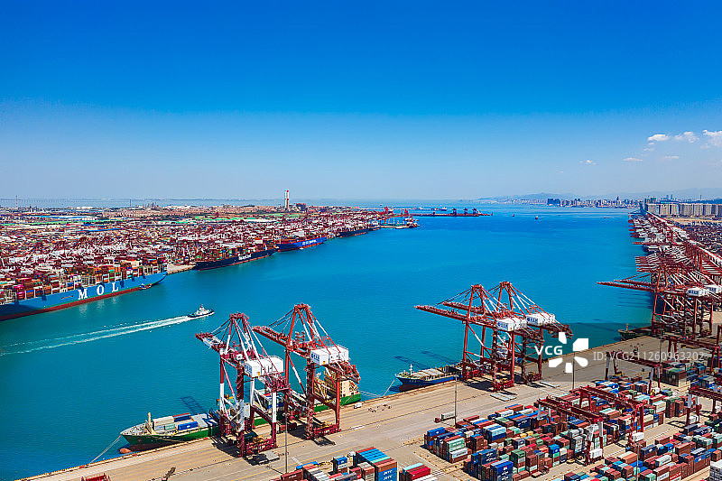 青岛保税区港口图片素材