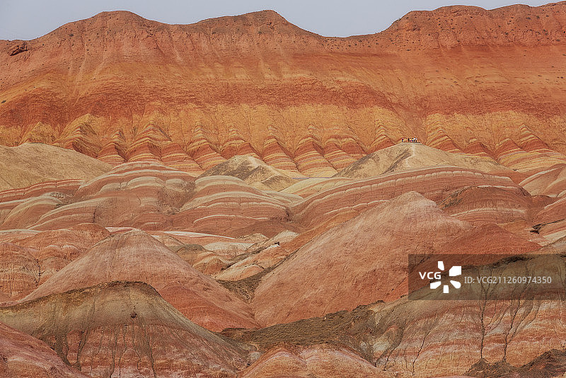 张掖丹霞地貌日落图片素材