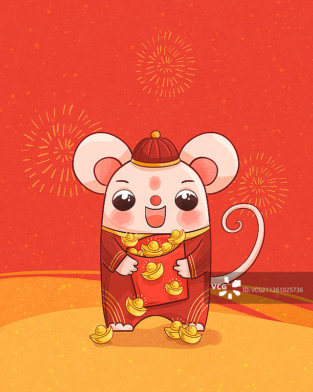 可爱鼠年插画3图片素材