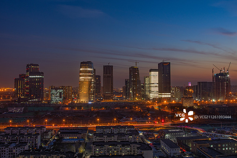 远眺丽泽商务区图片素材