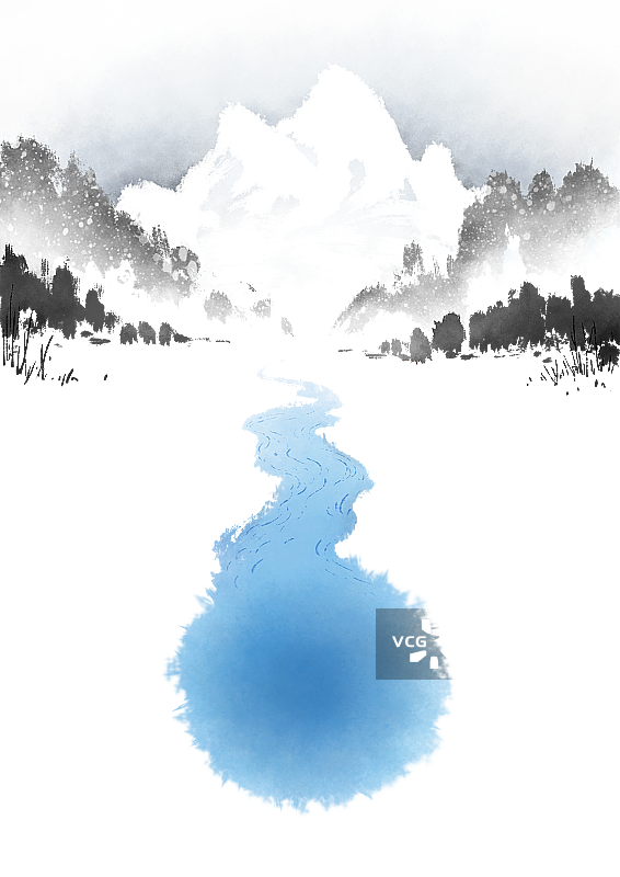 山中的瀑布图片素材