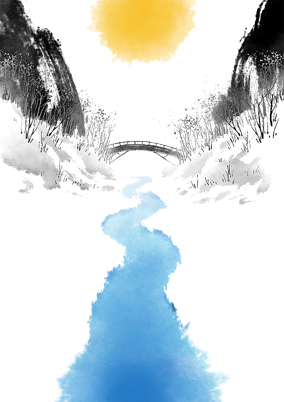 山中的瀑布图片素材