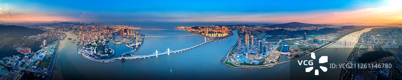 珠海澳门横琴十字门图片素材