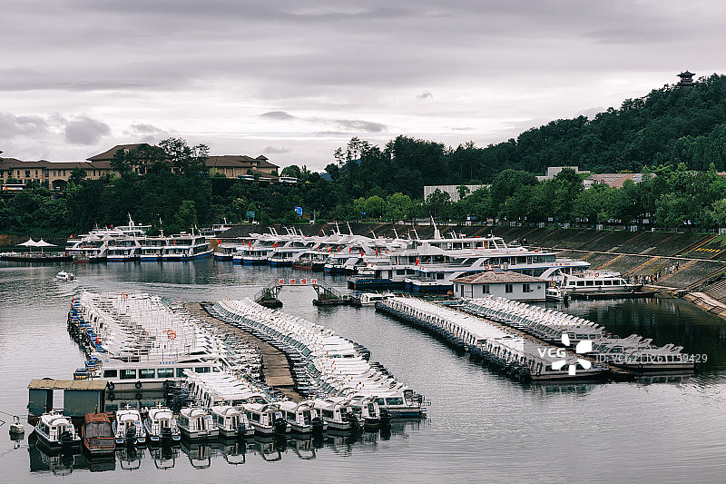 千岛湖游船码头图片素材