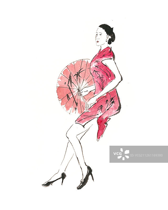 优雅的旗袍图片素材