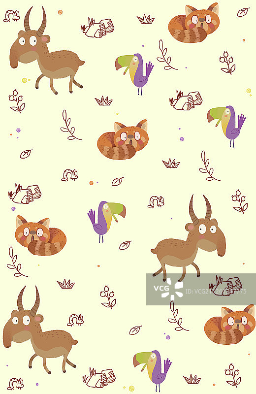 可爱清新动物系列图片素材