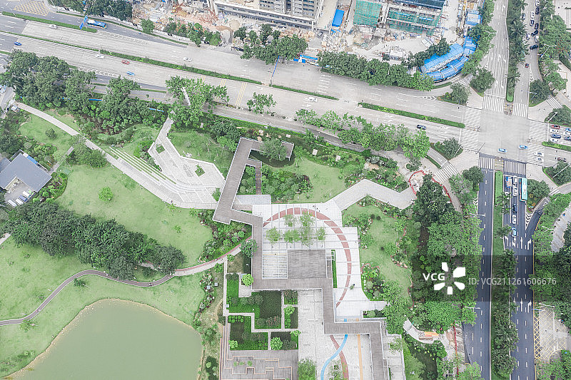 广东省深圳市福田区香蜜公园日景图片素材