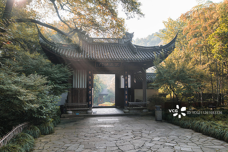 浙江杭州西湖灵隐寺风景图片素材