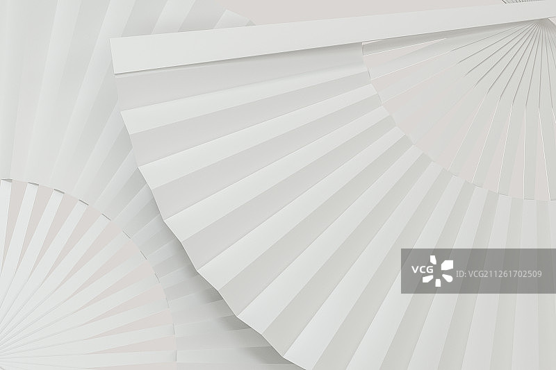 传统空白扇面设计背景 三维渲染图片素材