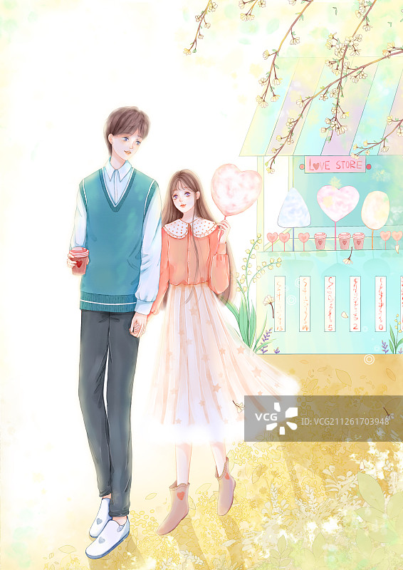 甜蜜情侣图片素材