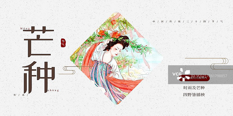 中国风芒种节气展板图片素材