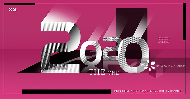 鼠年时尚高端品牌2020简约波普风展板图片素材