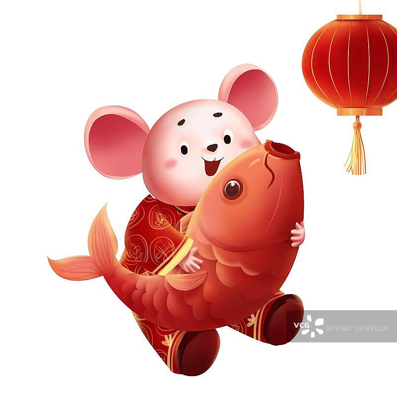 鼠年锦鲤元素图片素材