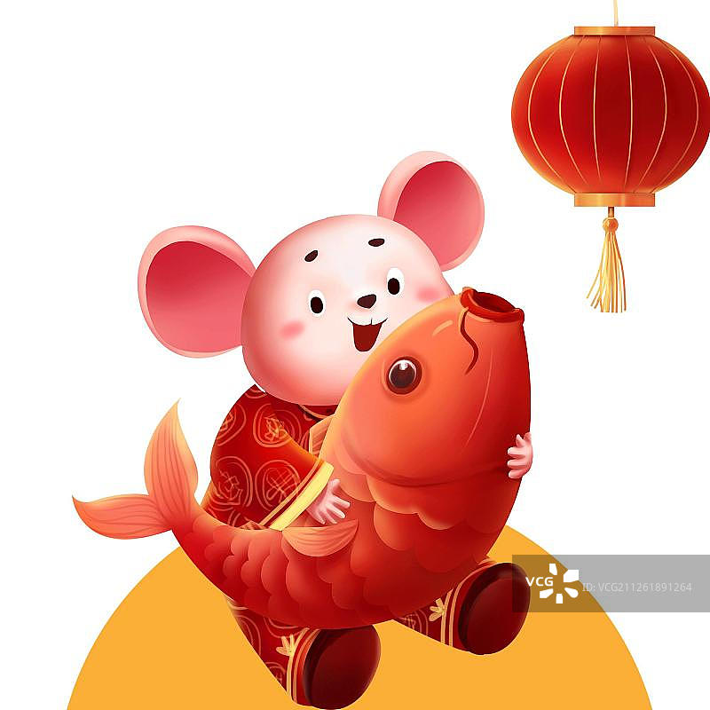 鼠年锦鲤元素图片素材