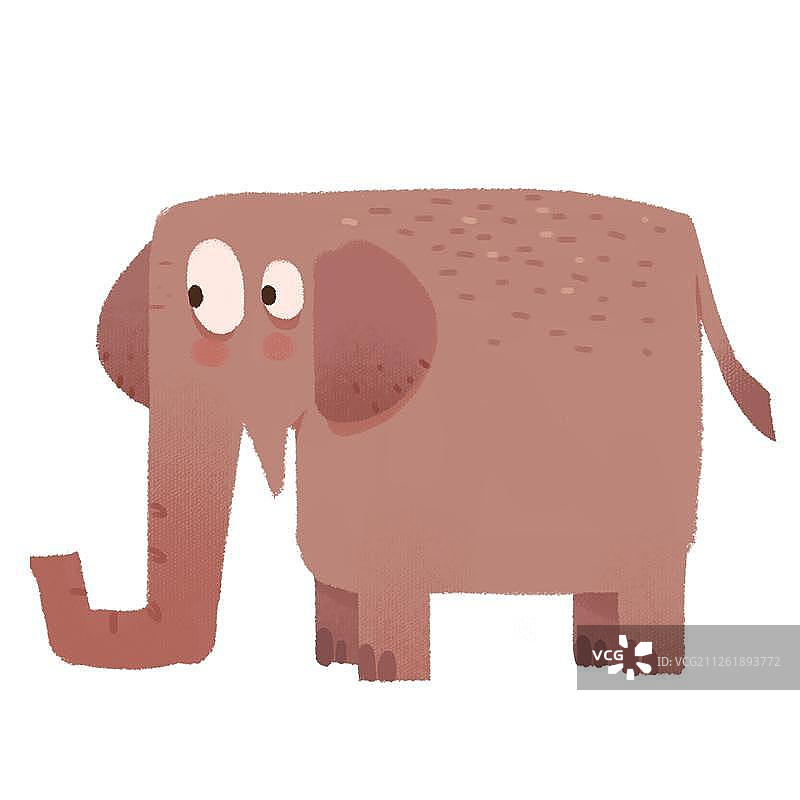 可爱棕色大象图片素材