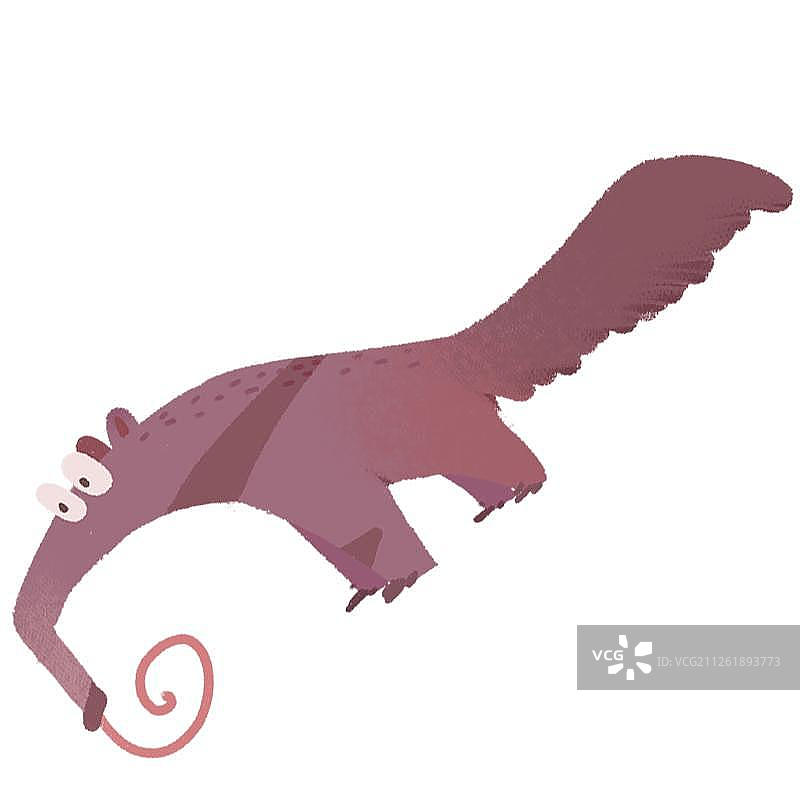 可爱棕色食蚁兽图片素材