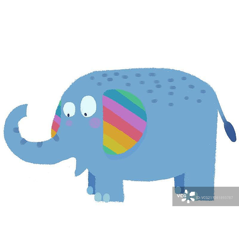 可爱蓝色大象图片素材