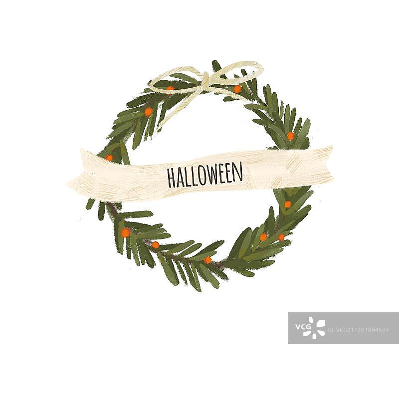 万圣花环图片素材