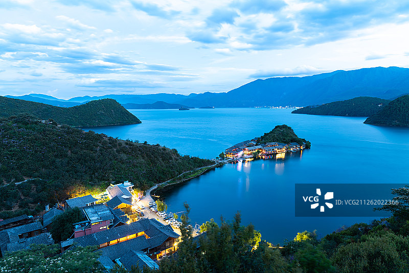 泸沽湖风光图片素材