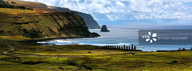 复活节岛的海岸图片素材