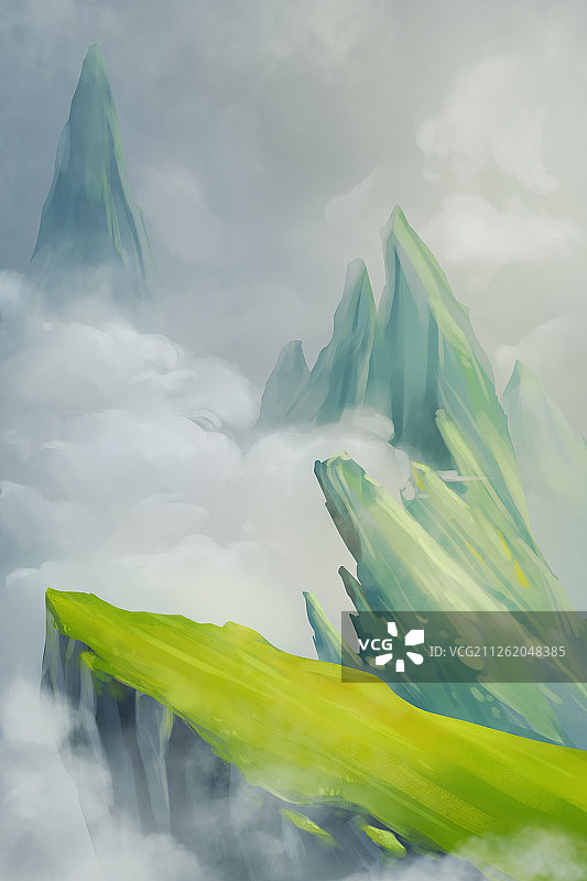 梦幻风场景插画图片素材