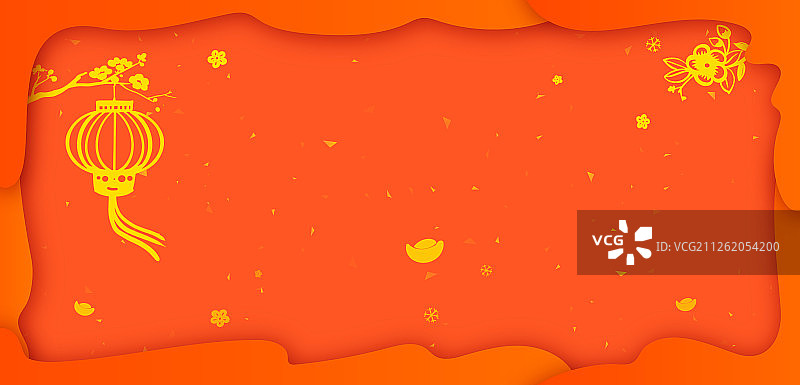 橙色中国风背景图片素材