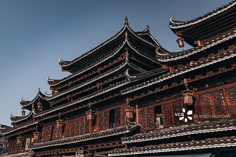 广西三江侗族自治县侗寨建筑图片素材