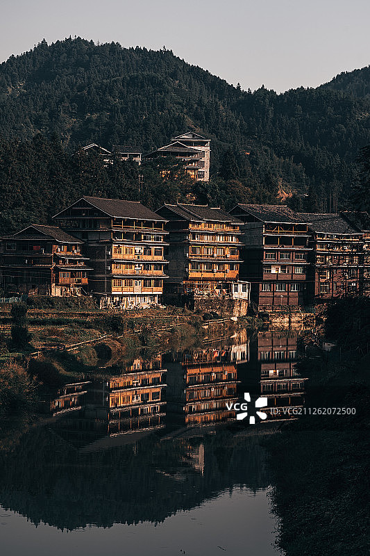 广西三江侗族自治县侗寨建筑图片素材