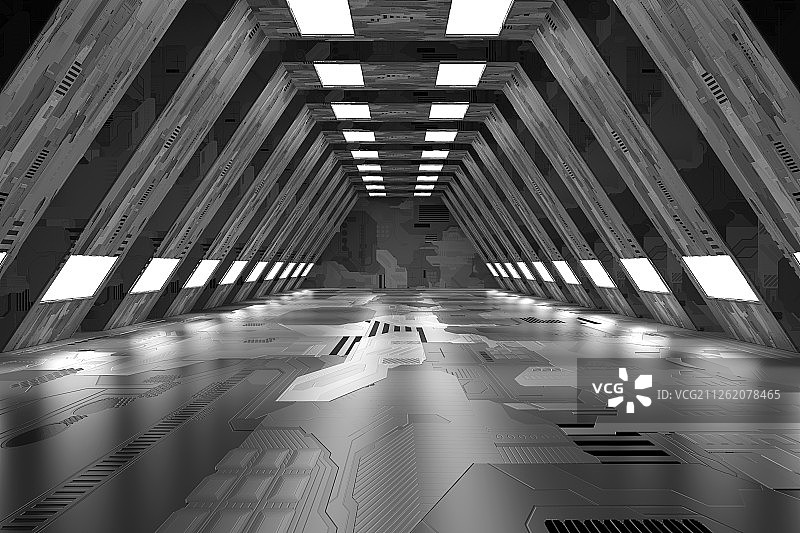 3D抽象科技风空间图片素材