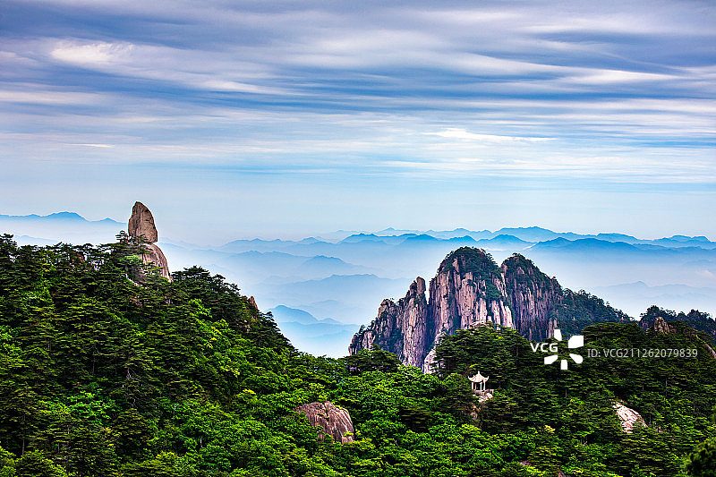 黄山飞来石自然风光图片素材