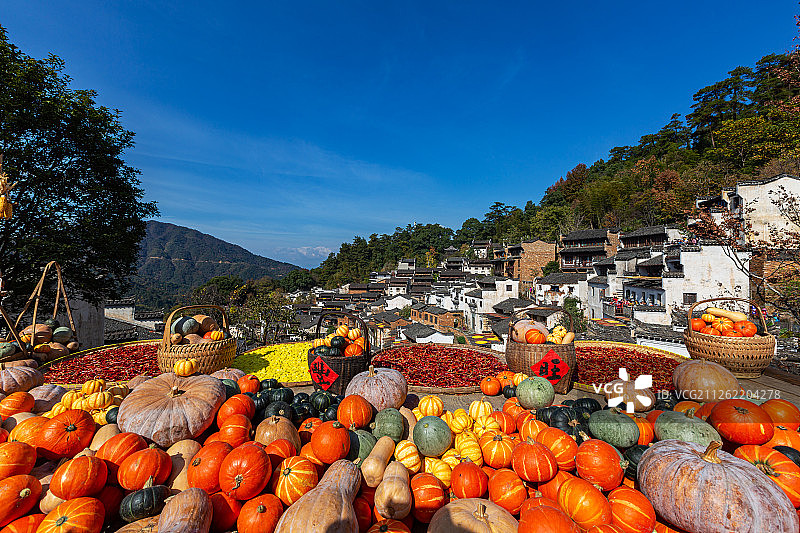 江西省婺源篁岭风景区风光图片素材