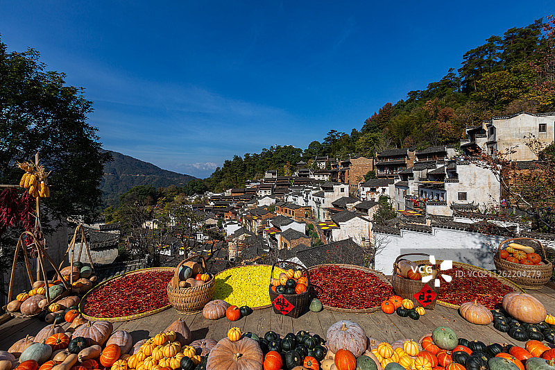 江西省婺源篁岭风景区风光图片素材